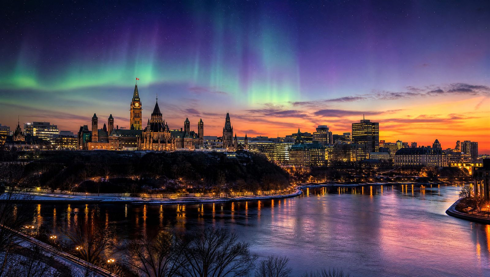 Ottawa skyline with the Parliament buildings